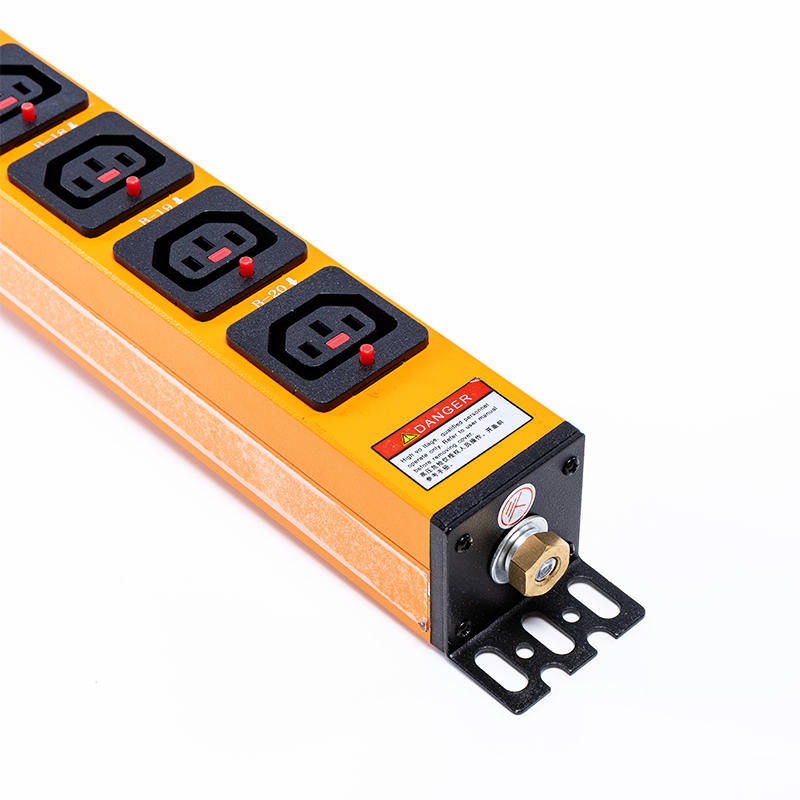 20 uttak IEC C13 IEC C19 låsbare stikkontakter 1U Hot swappable Indicator Vertikal RS485 Metered Rack PDU