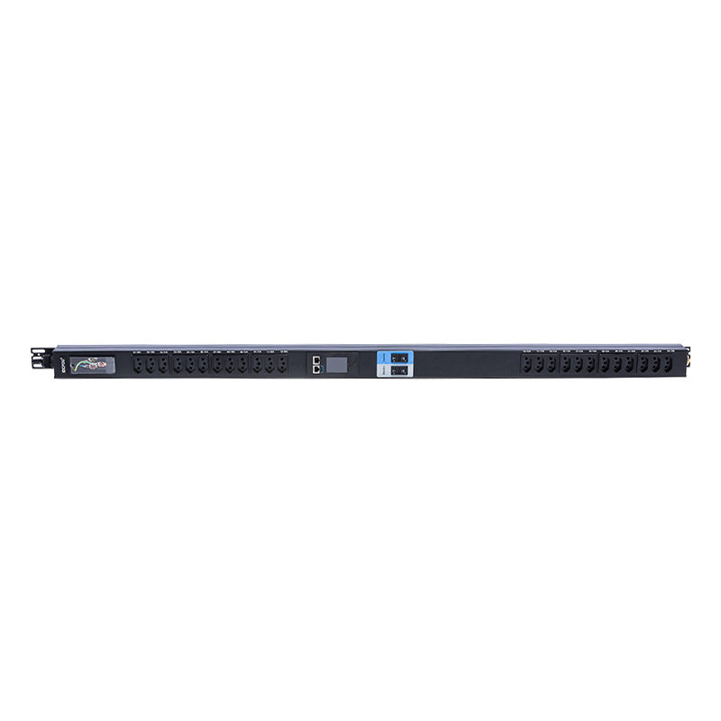 Brasil stikkontakter 24 uttak 1,5U flytende magnetisk kretsbryter Vertikal TCP/IP smart Rack PDU