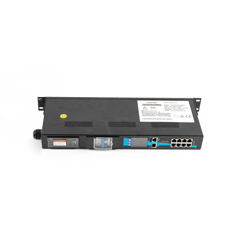 8-uttak horisontal TCP/IP-sensorbryter eco Smart Rack Pdu 1U