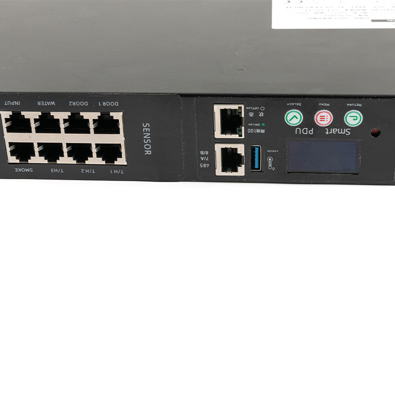 10-uttak C20 Vertikal TCP/IP-sensor øko Smart Rack Pdu 1U