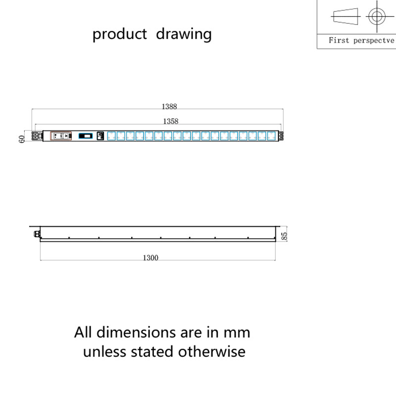 18-uttak Sør-Afrika Vertical Surge Protection Breaker Switched Rack Pdu